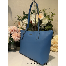 코치 COACH 4454 크로스그레인 가죽 ZIP TOP 토트쇼퍼숄더백 R에이스R BLUE 토트백