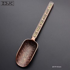 Z3JC 알로이 키 티스푼 티스푼 롱스푼 낱개 작은 티삽 티세트 액세서리 티스푼 티포밍 도구, 합금 상운 티스푼[적동색], 1개