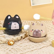 미니목탁 카피바라 미니 불교굿즈 힐링 이너피스 평화 명상, 블랙, 1개