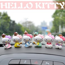 Hello kitty 헬로키티 차량 장식 피규어 장식품 6종세트, 1개, 쿠키6종 - 키티그네