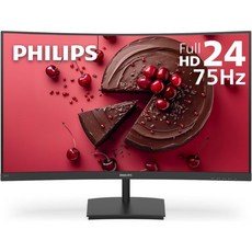 필립스 27인치 프레임리스 풀 HD 1920 x 1080 100Hz 모니터 VESA HDMI 1 VGA 포트 아이 케어 4년 사전 교체 보증 271V8LB, 24" FHD_Curved VA Panel 75Hz