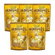 바프 허니버터 아몬드, 40g, 5개