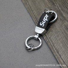 1+1 Supreme 슈프림 미니 열쇠고리 자동차키 키링 key Ring, 블랙 메탈