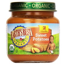 얼스 베스트 2단계 이유식 113g 12개입 스위트 포테이토 맛 Earth's Best Organic Stage 2 Baby Food Sweet Potato, 12개