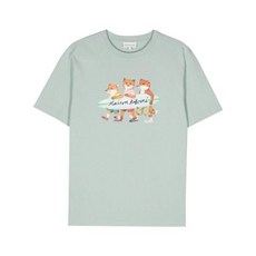 [메종키츠네] 24SS 남성 서핑폭스 반팔 시폼블루 MM00120KJ0118 P41