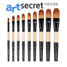 새한아트 아트시크릿 215FB 둥근납작붓 수채화 아크릴 필버트 붓, 1개, 20호