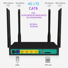 라우터 와이파이 호완 Huastlink 4G LTE Openwrt 무선 잠금 해제 Sim Wifi CAT4CAT6 16M 플래시 128M RAM 및 카드 슬롯 WE2416, 7) 4G USA CAT6 - usa호완