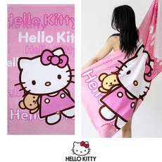 Hello Kitty 헬로키티 키티 바스76 바스타올 350g 76x152cm, 핑크, 1개