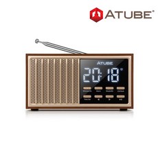 에이튜브 A30RB 레트로 올인원 스피커 휴대용 무선 라디오 블루투스 알람 시계