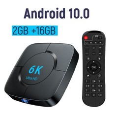 TV 셋톱 박스 스마트 수신기 OTT 탑 H616 IPTV 안드로이드 10.0 음성 어시스턴트 6K 3D 와이파이 2.4G 5.8G 4GB RAM 32G 64G ROM 미디어 플레, 영국 플러그_2G 16G Normal Remot