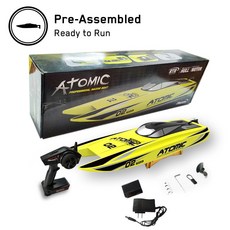 브러시리스 수냉식 스피드 보트 RC 전기 리모컨 레이싱 대형 수상 선물 70cm 4g 60, yellow