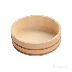 일본식 원형 초밥 그릇 일식 사시미 접시 감성디자인 빈티지 포케그릇 가정용 플레이팅 우드주방용품 식당접시, 베이지 27x7.5cm (플라스틱 후프), 1개, 베이지