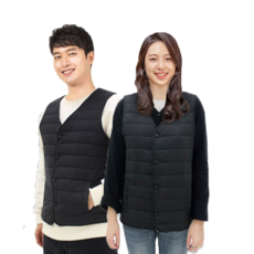 경량 브이넥 패딩조끼 남녀공용 1+1
