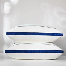마사지베개 한쌍세트 가정용 베게솜 싱글 더블 경추보호 낮은베개 수면보조 학생기숙사 호텔 풀 소프트, T03-변형되지않음 면을 타지 않다-사계절 자수 편안하