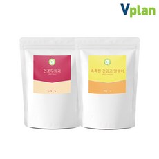브이플랜 반건조 말린 건 무화과 1kg+건망고 1kg, 1세트