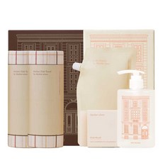 마켓올슨 고농축 주방세제 패키지 500ml+용기+수세미 +빨아쓰는 행주 2롤 브라운 블루 그린