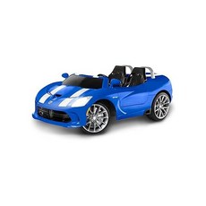 Kid Trax Dodge Viper SRT Convertible Toddler Ride On Toy Ages 3 - 7 years old 12 Volt Battery Ma, BlueStripe, one option, 1개