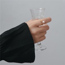 리얼진주12미리반지