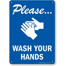 "Please Wash Your Hands" Sign by SmartSign | 10" x 14" Plastic