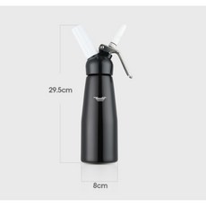 생크림 휘핑기 500ml 1000ml 휘퍼 홈베이킹 카페 휘핑크림 스테인레스, 블랙500ml-업그레이드두꺼운매거진