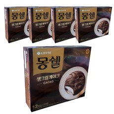몽쉘 생크림케이크 카카오, 408g, 5개