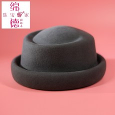 [참가 자 9% 할인] 가을 겨울 울 은 요 페 도 라 여자 와 어 울 리 는 양 펠트 순수 한 챙 이 네요 모자 빈 티 지 한 영국 스타일 의 페 도 라 그레이 조절 이 가능 합 니 다.