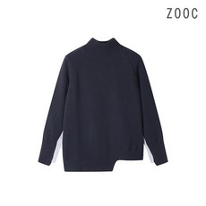 [ZOOC] 반하이넥 소매배색 니트 V204KSK937_DN