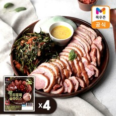 [] [목우촌]오메가3 오리훈제180g x4팩, 4개, 180g