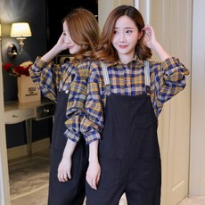 디에이치컴퍼니 멜빵바지패션 임부 가을옷 타입 뱃살가리기 아니 보여 임신기간 산전바지 투수영복 얼간아줌마