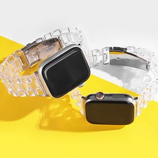애플워치 6 5 4 3 2 SE 크리스탈 투명 스트랩 밴드, 투명 크리스탈 스트랩, 01.애플워치 38/40mm, 01.투명