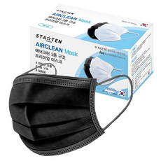 에어크린 스타텐 MB필터 덴탈마스크 블랙, 500개
