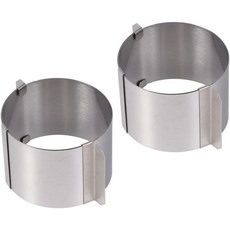 Hemoton 무스링 무스틀 사각 미니 헤모 톤 2pcs 금속 베이킹 링 무스 커터 요리 용 몰드 타르트 서클 페이스트리 반죽 원형 빵 만들기 디저트 Q1287522, 2개
