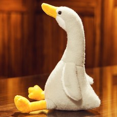 [오션YAN]어린이 장난감 쿠션 귀여운 동물 조형 쿠션 거위 쿠션, 회색, 35cm