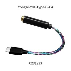 JCALLY-JM7 USB 타입 c/라이트닝 3.5mm 디지털 오디오 케이블 DAC CX31993 안드로이드/애플 호환 어댑터 디코드 앰프 32bit/384KHz 용, [04] Yongse Tyte C To 4.4, 04 Yongse Tyte C To 4.4 - jm7