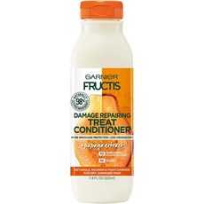 Garnier Fructis Damage Repairing Treat 컨디셔너 98% 천연 유래 성분 파파야 건조하고 손상된 모발에 영양 공급 300ml(11.8온스), 1개, 350ml