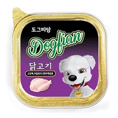 도그피앙 시저 반려견 사각캔 강아지 간식 주식 캔 100g 1박스, 12개, 닭고기 100g - anf강아지캔