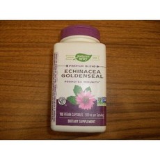 Nature's Way Echinacea with GoldenSeal 180 Vegan Capsules Exp 5/31/2028 723584, 1개, 180정