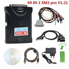 최신 SM2 PRO J2534 VCI 69IN1 모듈 V1.21 ECU 프로그래머 읽기 쓰기 EEPROM 플래시 벤치 도구 OBD2 업데이트 12V 24V, 1개