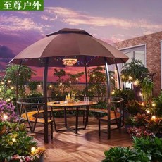 팔각정 조립식원두막 야외정원 차양텐트 간이이동 야외레저 원형가든 농장천대별장 정자, 01 지름 3.3m 원호봉(테이블 제외)