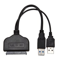USB 3.0 to SATA 케이블 SATA에서 USB 3.0 어댑터 외부 지원 SSD HDD 하드 드라이브 라인 어댑터 교체, 1, 1개