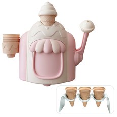 히호히호 아이스크림 버블머신 목욕놀이 장난감 어린이 유아 물놀이 거품목욕, 1개, 핑크+아이림버블