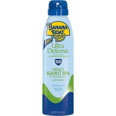 Banana Boat 울트라 디펜스 클리어 선스크린 스프레이 SPF100 Lightweight 선스크린 170g, 5개
