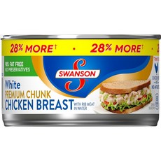 Swanson 스완슨 화이트 프리미엄 치킨 브레스트 닭가슴살 12.5oz(354g) 4팩, 354g, 4개