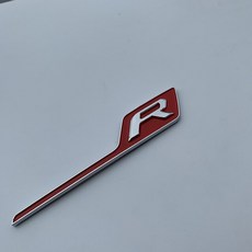자동차 스타일링 긴 S R 문자 트렁크 엠블럼 로고 배지 스티커 메르세데스 벤츠 AMG GTR GTS C63S E63S GLC63S GLE63S, [01] 1 PCS Red Silver R, 1개