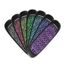 C120 RGB 7 백라이트 플라이 에어 마우스 자이로 센서 무선 2.4G RF 키보드 리모컨 게임 안드로이드 스마트 TV 박스용, English Backlit, 1개, 1) English Backlit