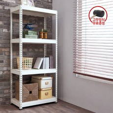 폴던스랙 [폴던스랙] 900mm 700mm 높이 2100mm 4단 조립식 철제 앵글 선반, 1개
