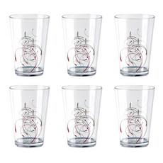 코렐 아크릴릭 스퀘어 글래스 일반 물컵 237ml, Splendor, 6개입