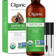 클리가닉 오가닉 캐스터 오일 240ml USDA Organic Castor Oil 8 oz, 단일상품