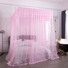 북유럽커튼침대캐노피모기장커튼사각공주풍