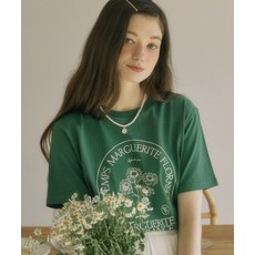 OURHOPE 마르게리트 티셔츠 - 그린315097